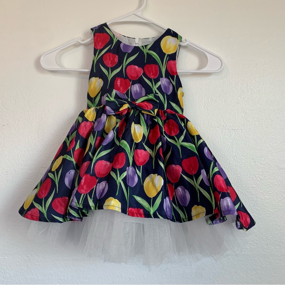 American Princess 2T Tulip print dress